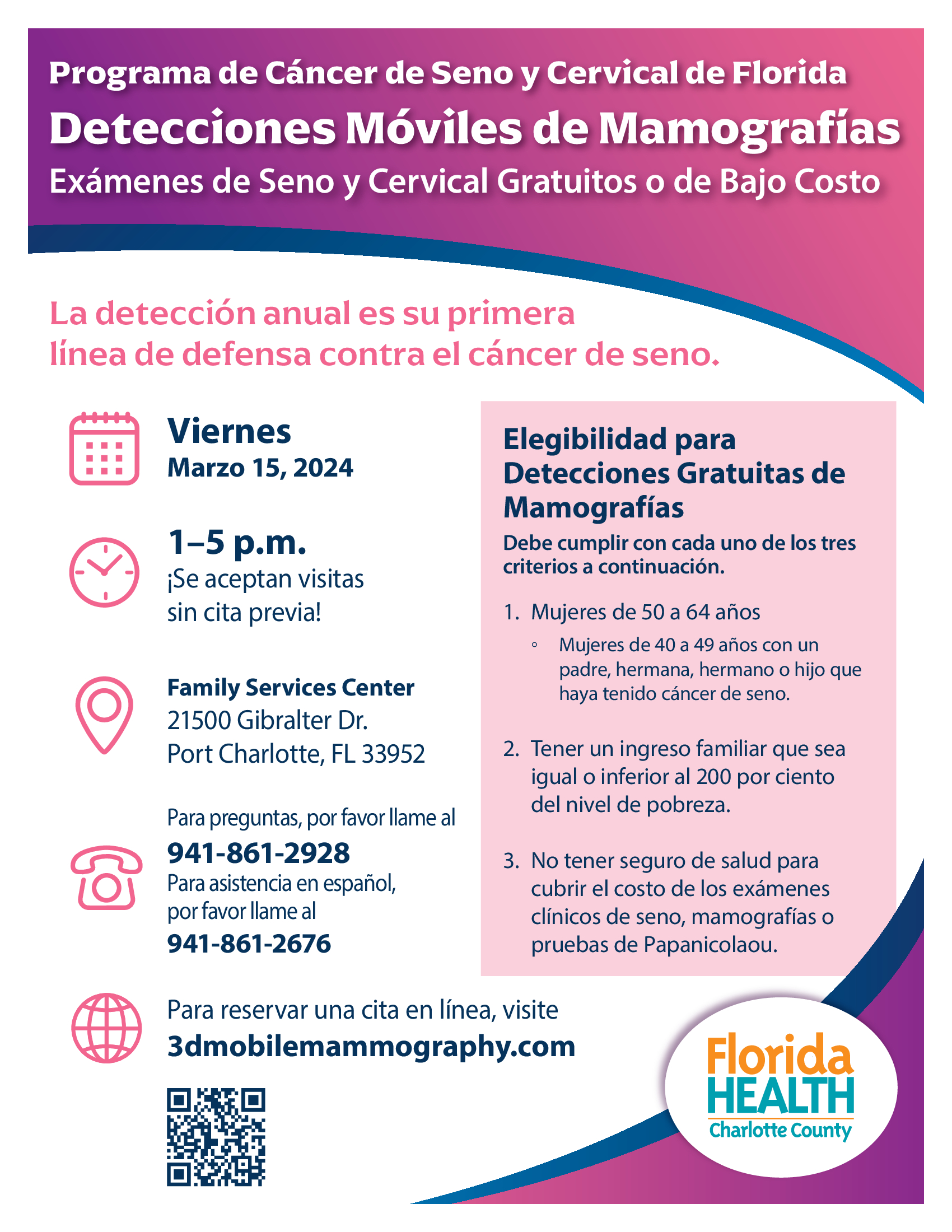 3d mammography flyer espanol