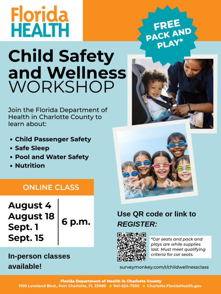 Flyer for child safety and wellness workshop