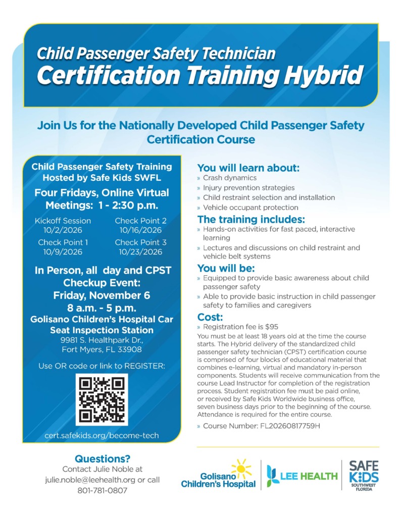 Child Passenger Safety Technician Certification Training Hybrid flyer